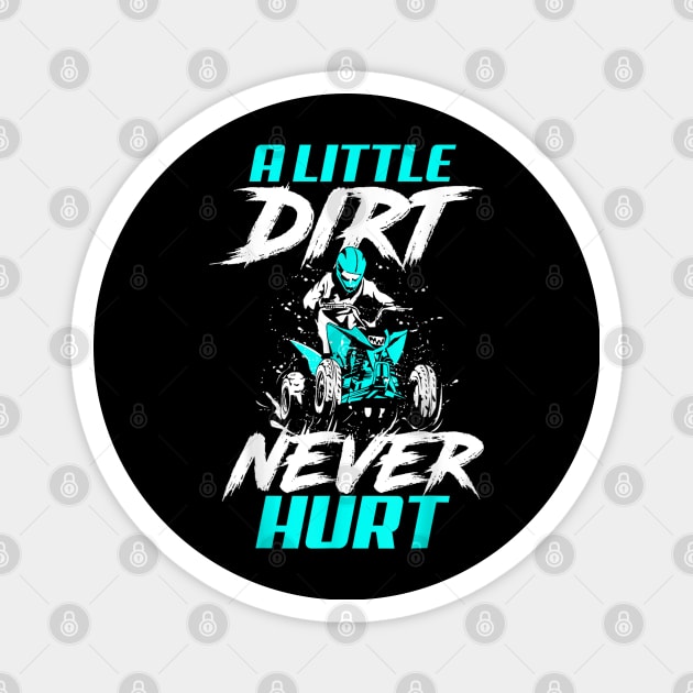 A Little Dirt Never Hurt Funny Motocross Dirt Bike Magnet by rhazi mode plagget